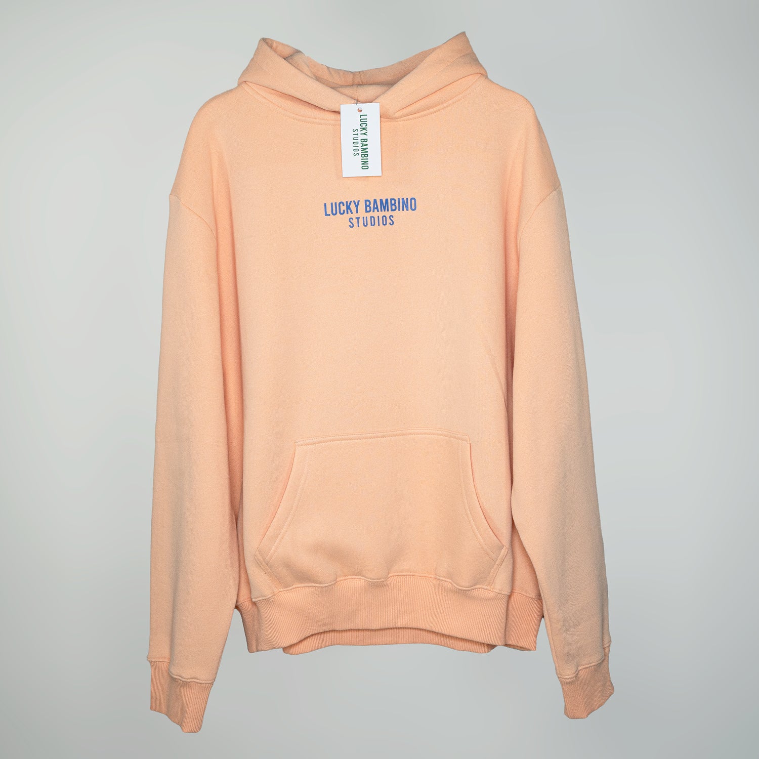 Oversized Hoodie Classic Peach Fuzz (Blue Logo)