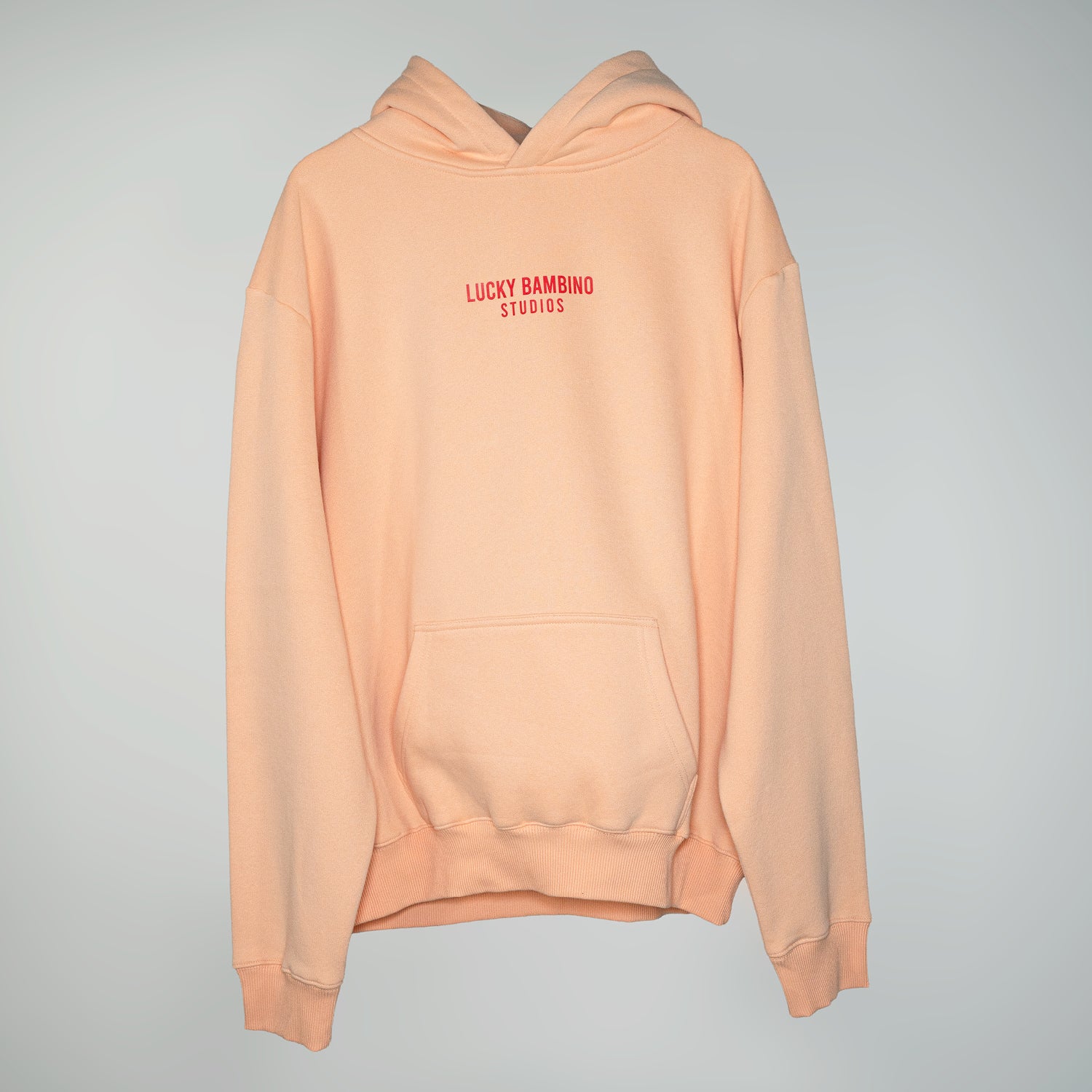 Oversized Hoodie Classic Peach Fuzz (Red Logo)